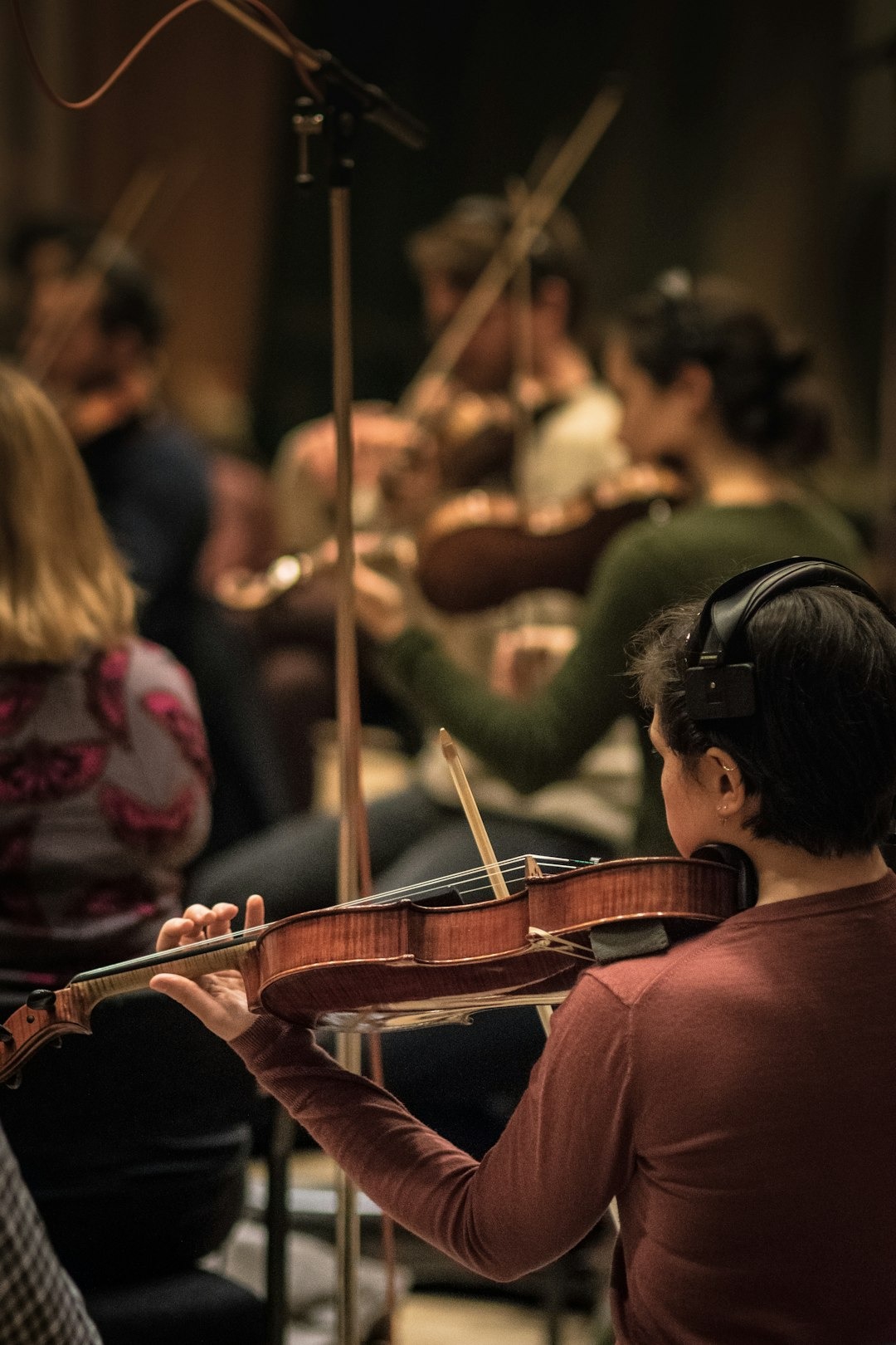 Orkester med violiner
